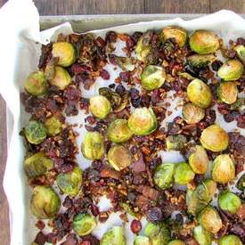 Bacon Cranberry Brussel Sprout Medley