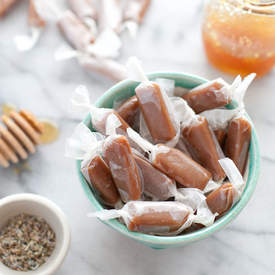 Salted Honey Lavender Caramels