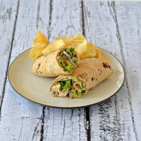 Chicken Caesar Hummus Wraps