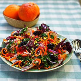 radicchio, carrot and blood orange salad