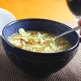 Irish Potato Cabbage Soup with Bacon & Cheddar