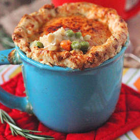 Chicken Pot Pie with Cheddar and Rosemary Crust